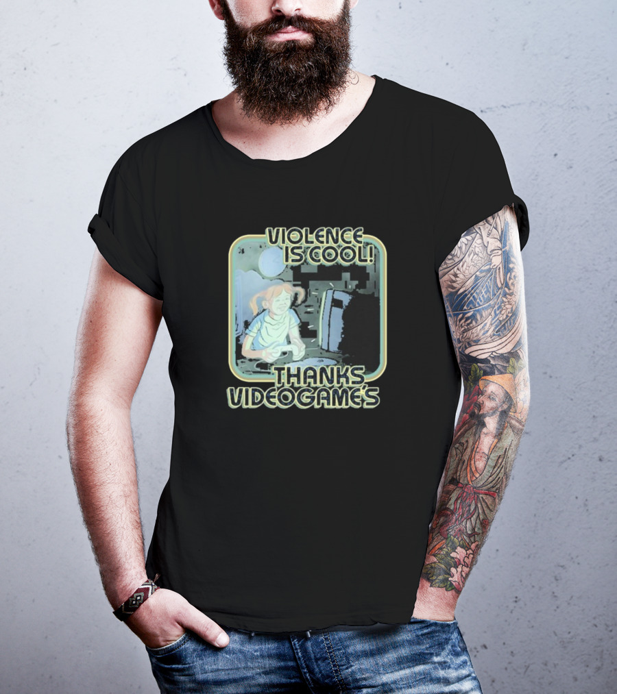 Violence Is Cool Thanks Videogame's Retro Gamer Moonlight Adventure T-Shirt