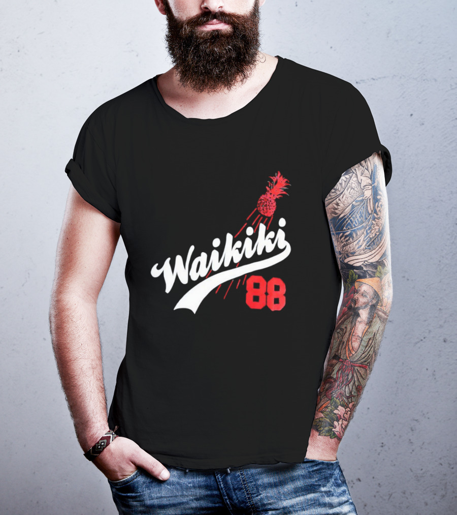 Waikiki 88 Los Angeles Dodgers Pineapple Baseball Graphic T-Shirt