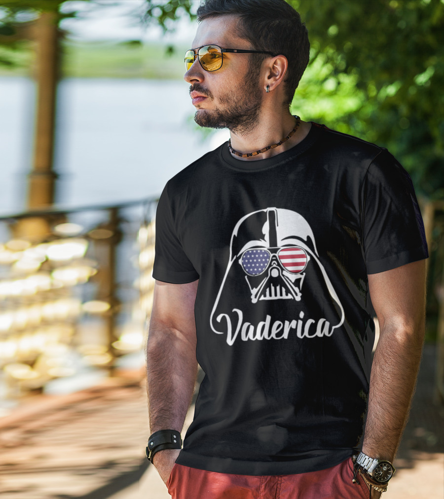 Vaderica Darth Vader American Flag Sunglasses T-Shirt