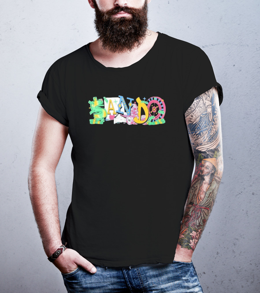Vegas Matt Sando Casino Theme Money Roulette And Dice T-Shirt