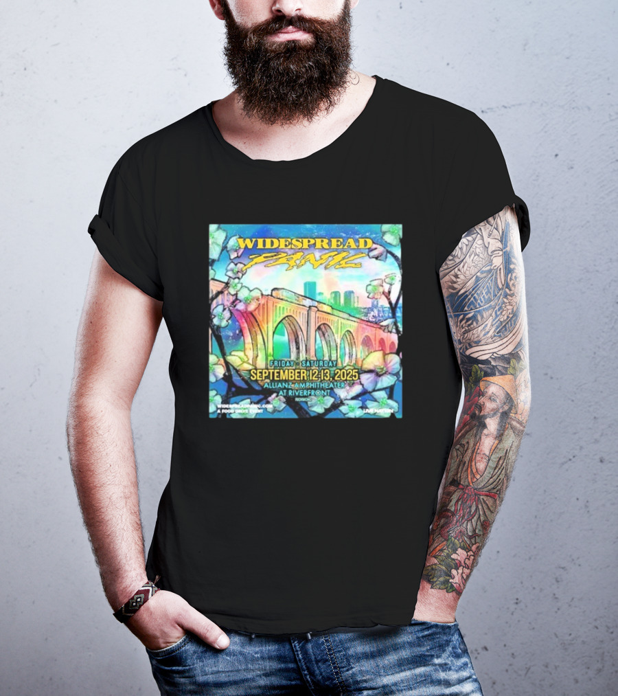 Widespread Panic Show At Allianz Amphitheater In Riverfront Richmond VA On September 12-13 2025 T-Shirt