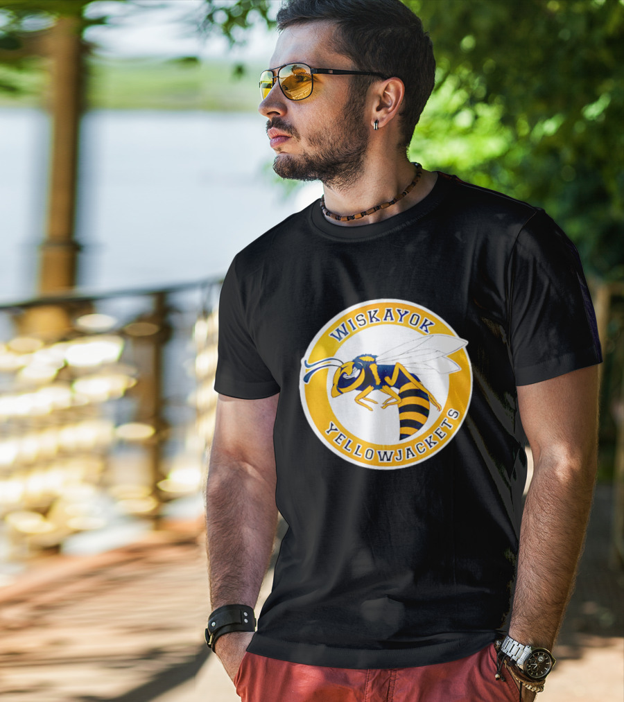 Wiskayok Yellowjackets Buzzing Insect Emblem T-Shirt
