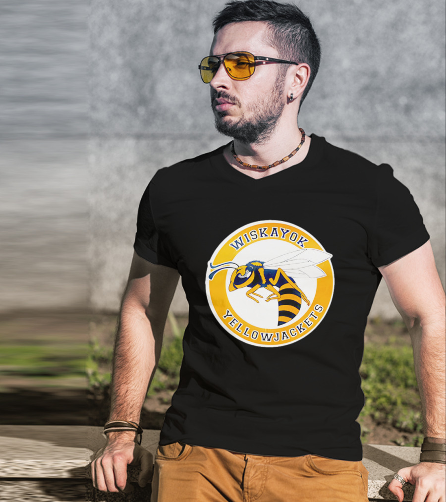 Wiskayok Yellowjackets Buzzing Insect Emblem T-Shirt
