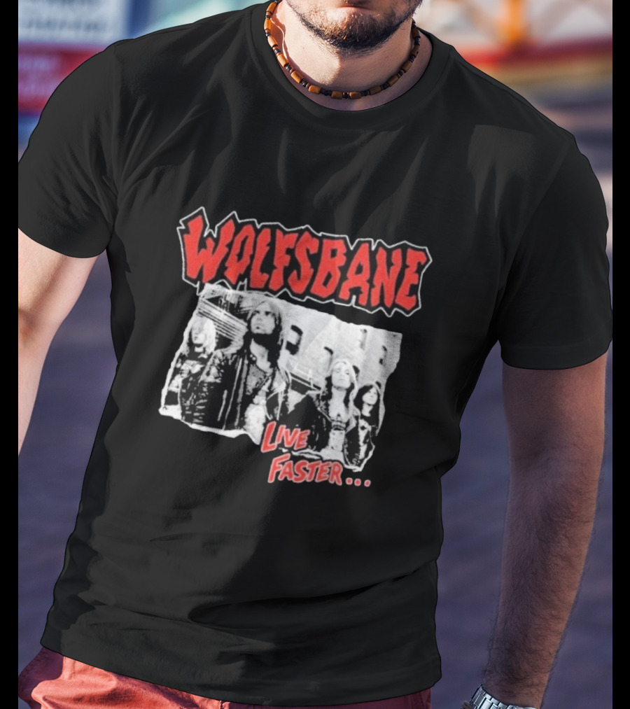 Wolfsbane Live Faster I Was There Photo Collage T-Shirt