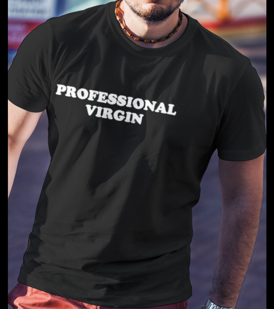 Spencer’s Professional Virgin Text Bold White T-Shirt