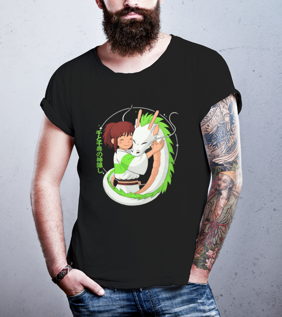 Spirited Away Haku And Chihiro Hug Embrace T-Shirt