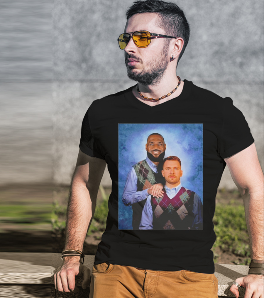 Step Brothers Luka Doncic Lebron James Argyle Sweater Duo T-Shirt