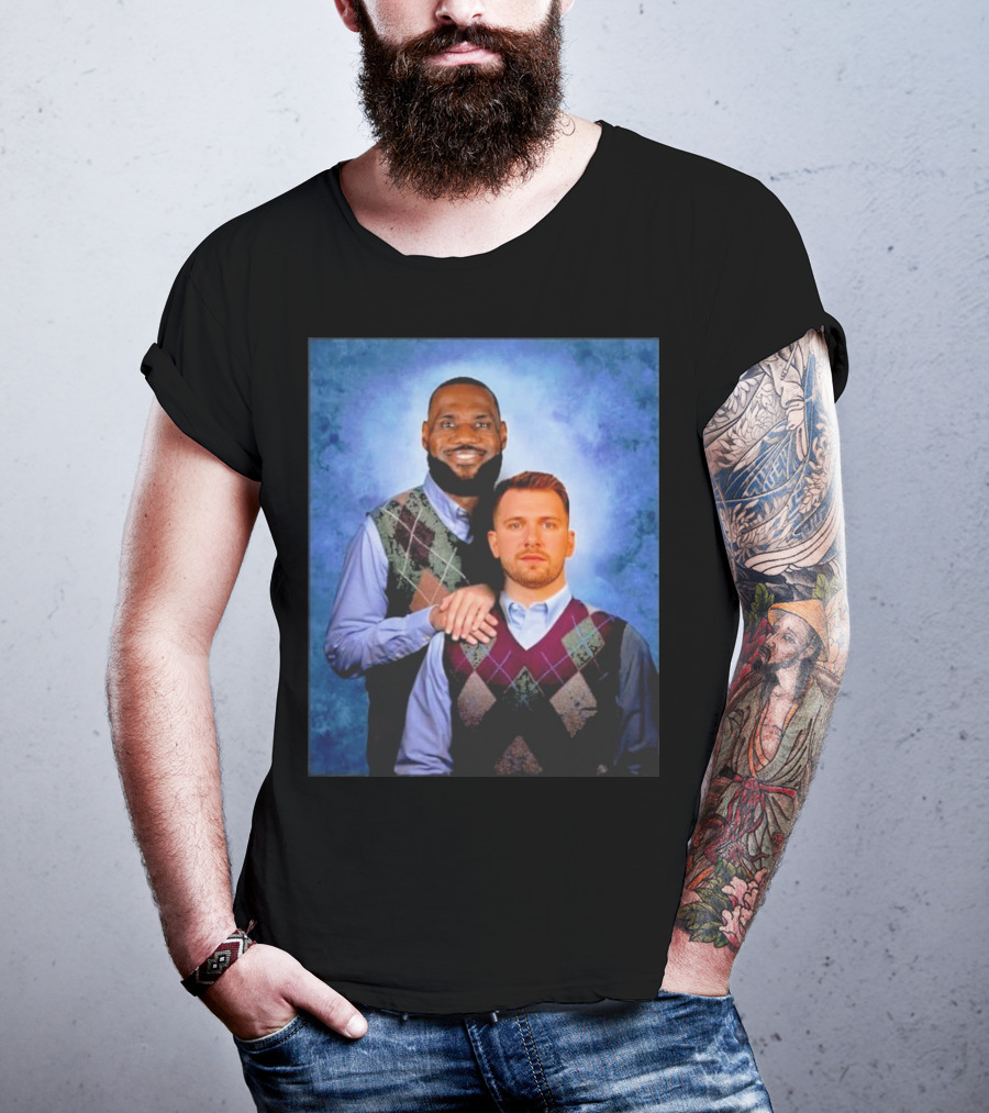 Step Brothers Luka Doncic Lebron James Argyle Sweater Duo T-Shirt