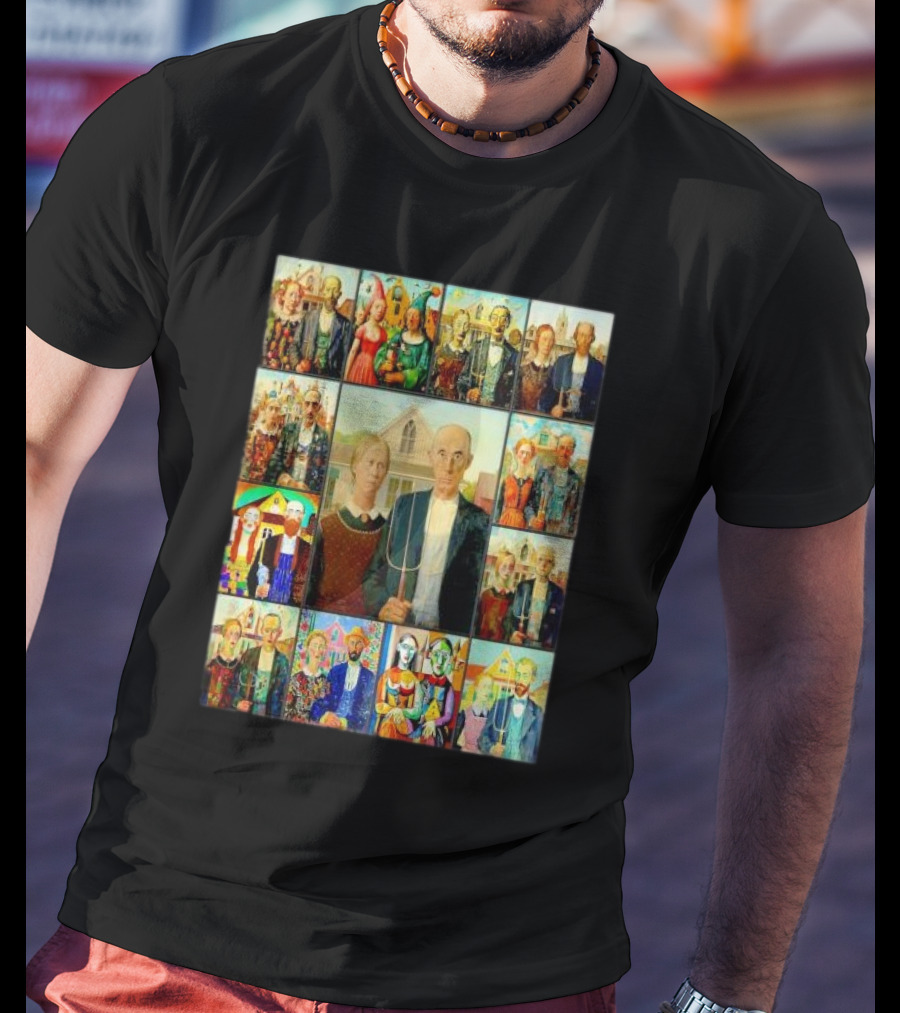 Styles Of American Gothic Painting Variations T-Shirt