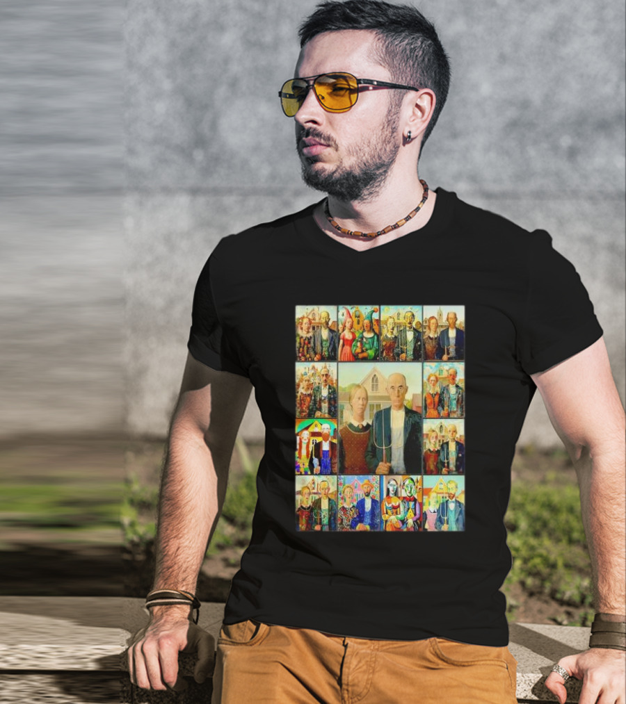 Styles Of American Gothic Painting Variations T-Shirt