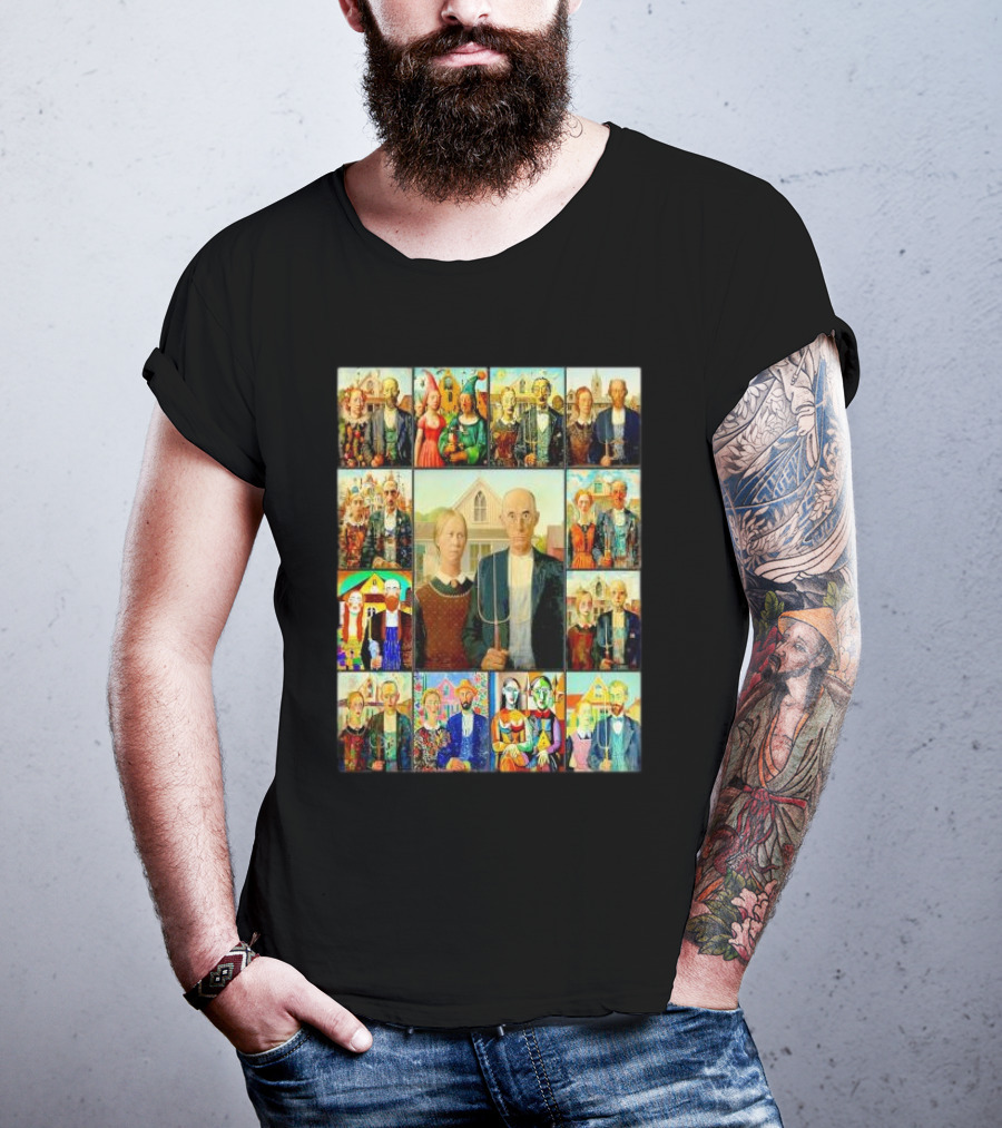 Styles Of American Gothic Painting Variations T-Shirt