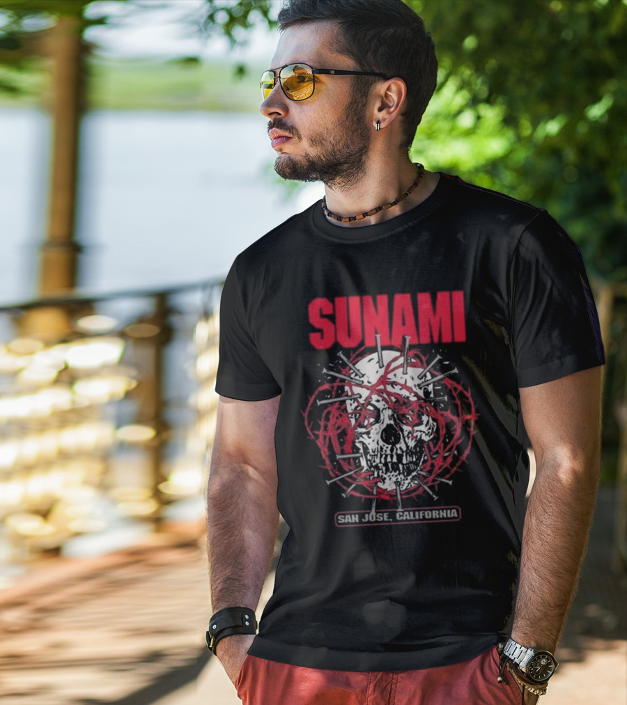 Sunami Skull San Jose California T-Shirt