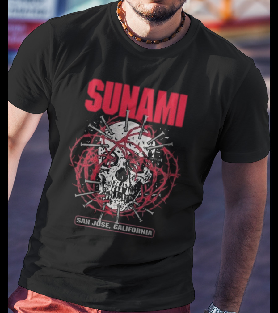 Sunami Skull San Jose California T-Shirt