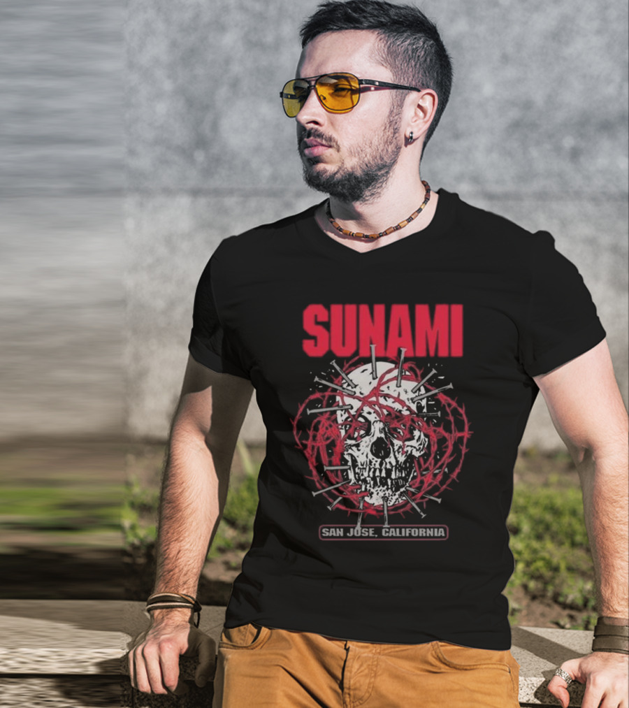 Sunami Skull San Jose California T-Shirt