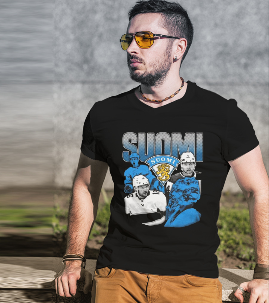 Suomi 4 Nations Team Finland Ice Hockey Players T-Shirt