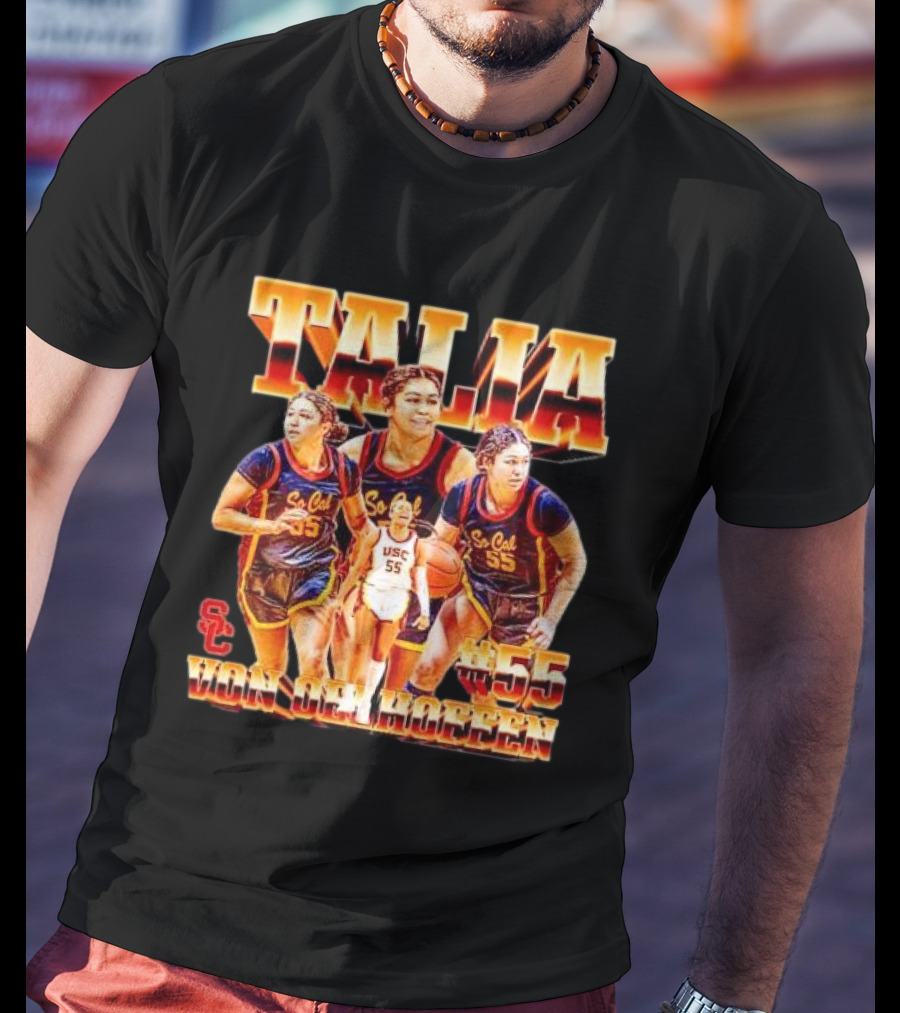 Talia Von Oelhoffen USC Trojans #55 Vintage Player Collage Sc Cal T-Shirt