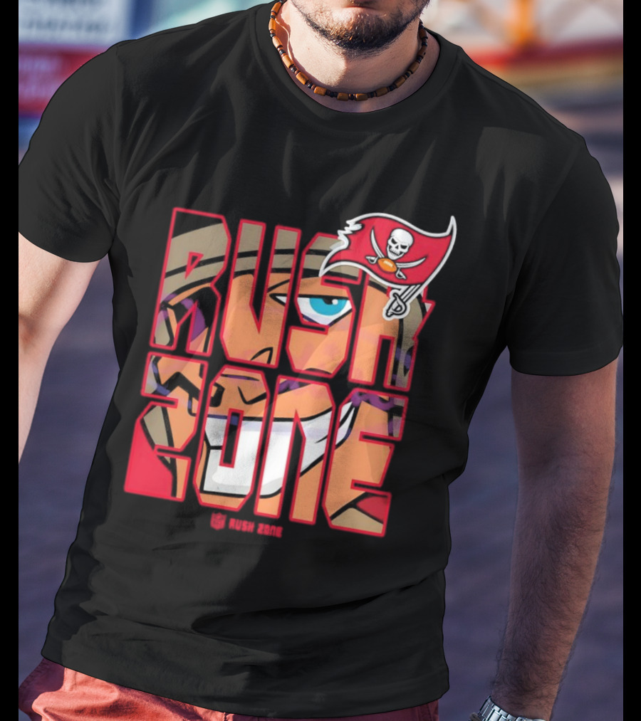 Tampa Bay Buccaneers Rush Zone Cartoon NFL T-Shirt
