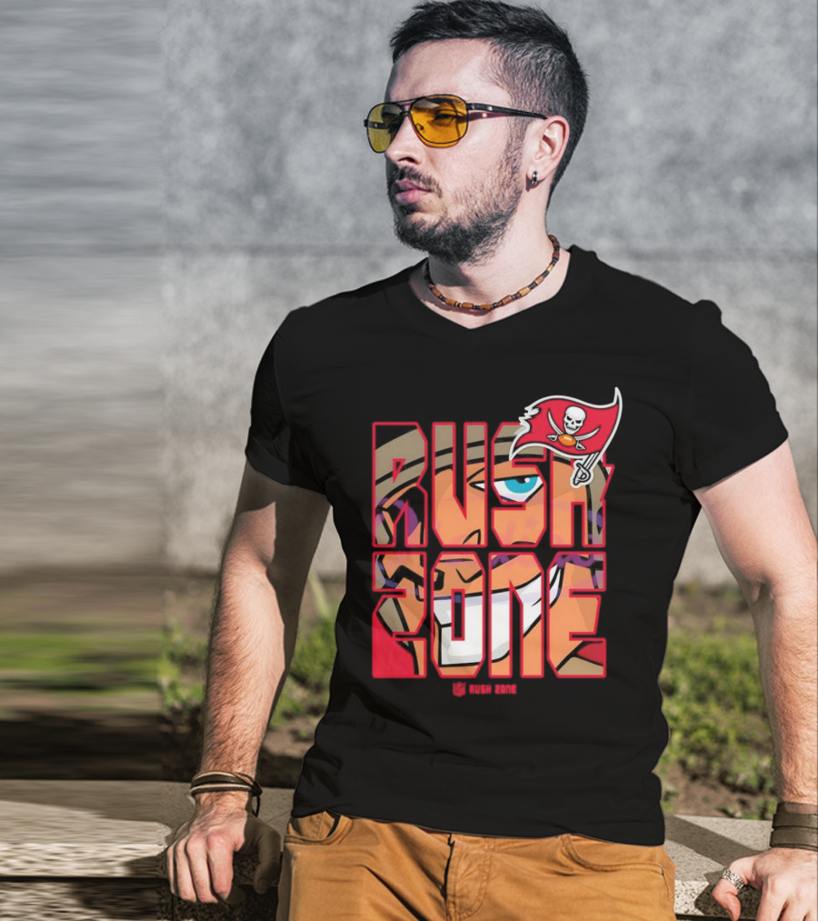Tampa Bay Buccaneers Rush Zone Cartoon NFL T-Shirt