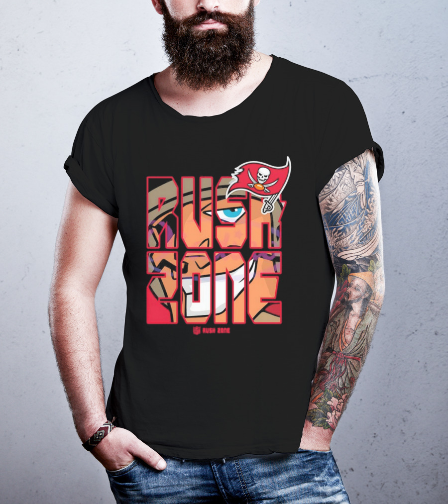 Tampa Bay Buccaneers Rush Zone Cartoon NFL T-Shirt