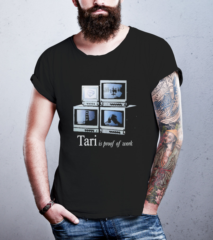 Tari Labs Proof Of Work 1996 Four Vintage Monitors T-Shirt