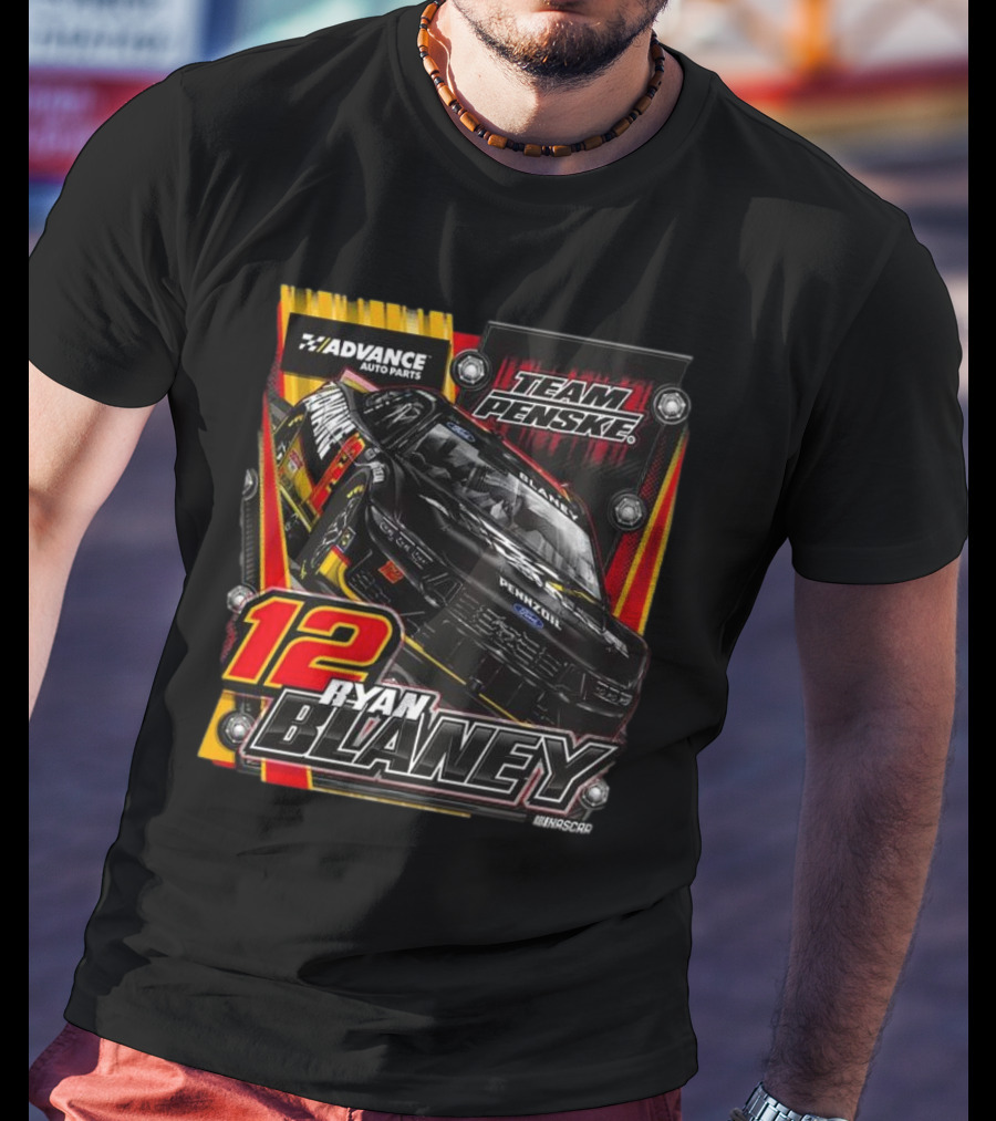 Advance Auto Parts Team Penske Ryan Blaney 12 NASCAR T-Shirt
