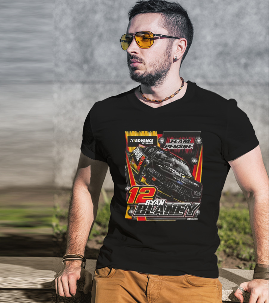 Advance Auto Parts Team Penske Ryan Blaney 12 NASCAR T-Shirt
