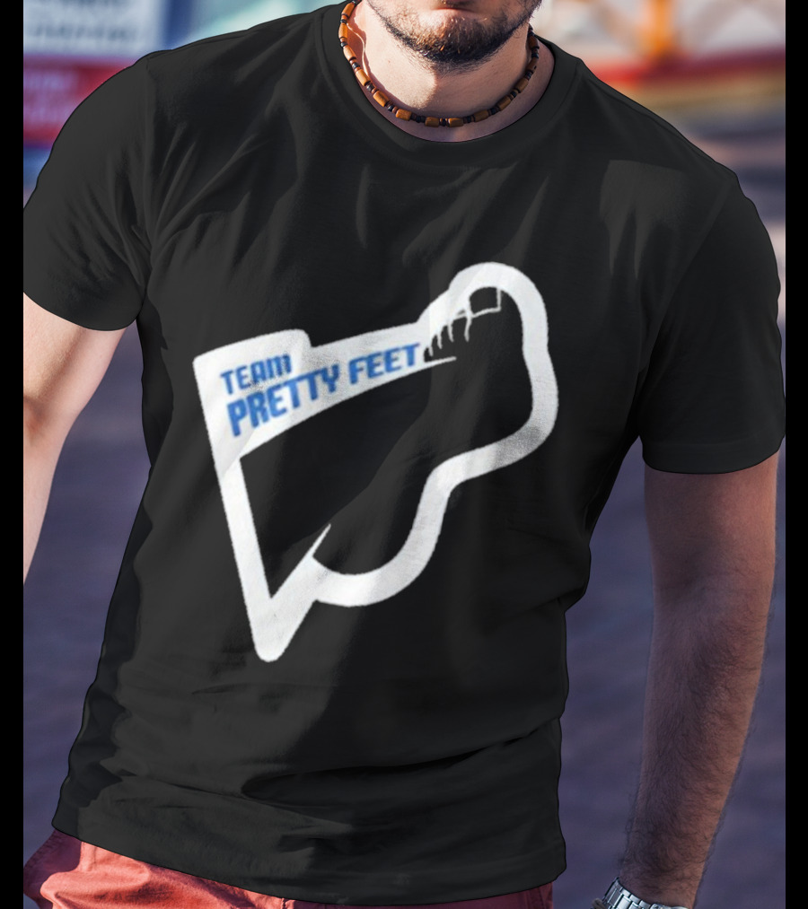 Team Pretty Feet Footprint Silhouette T-Shirt
