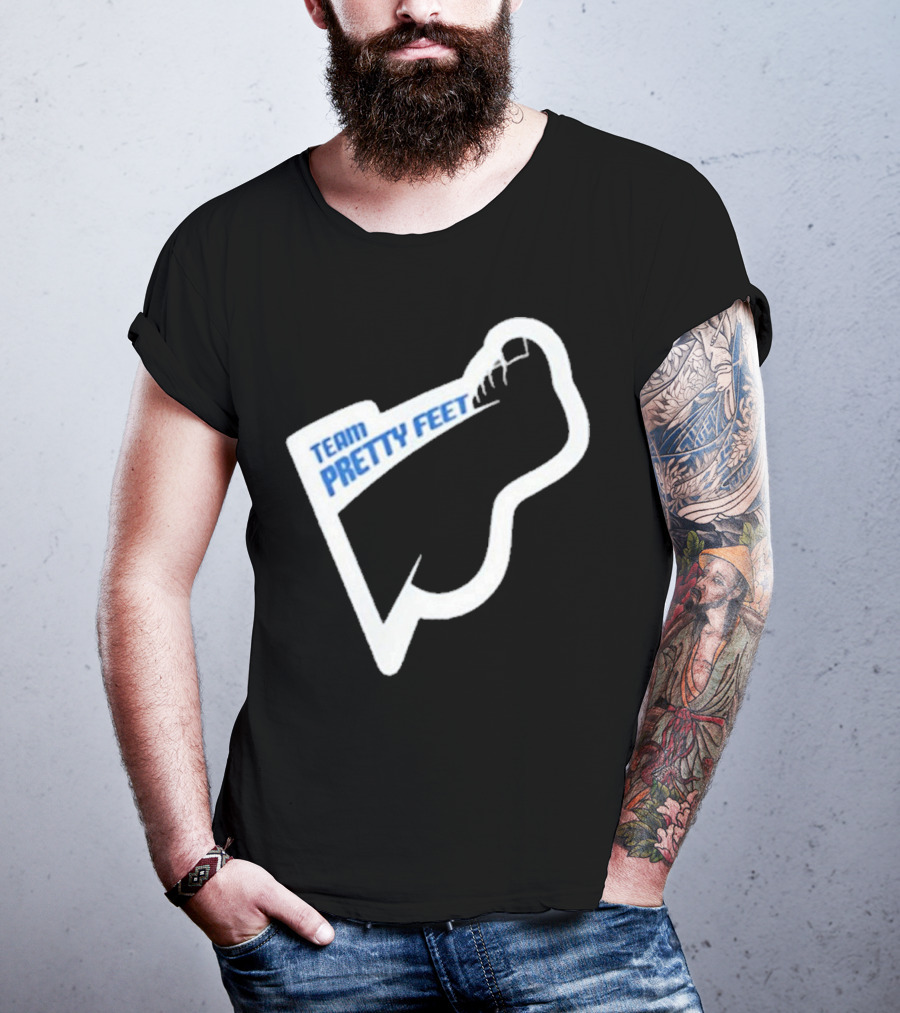 Team Pretty Feet Footprint Silhouette T-Shirt