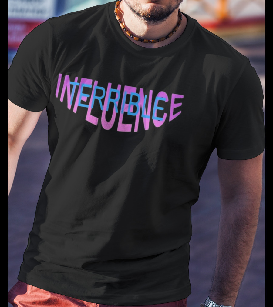 Terrible Influence Colorful Overlapping Text T-Shirt