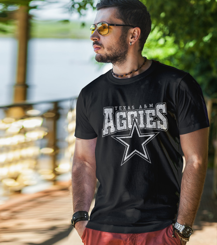 Texas A&M Aggies Star Logo Iconic College Team Apparel T-Shirt