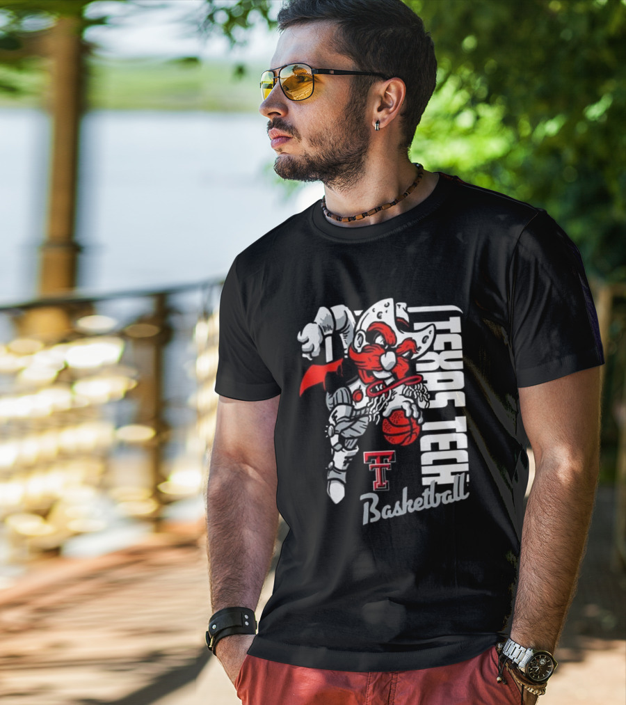 Texas Tech Red Raiders Basketball Mascot Dunk 2025 T-Shirt