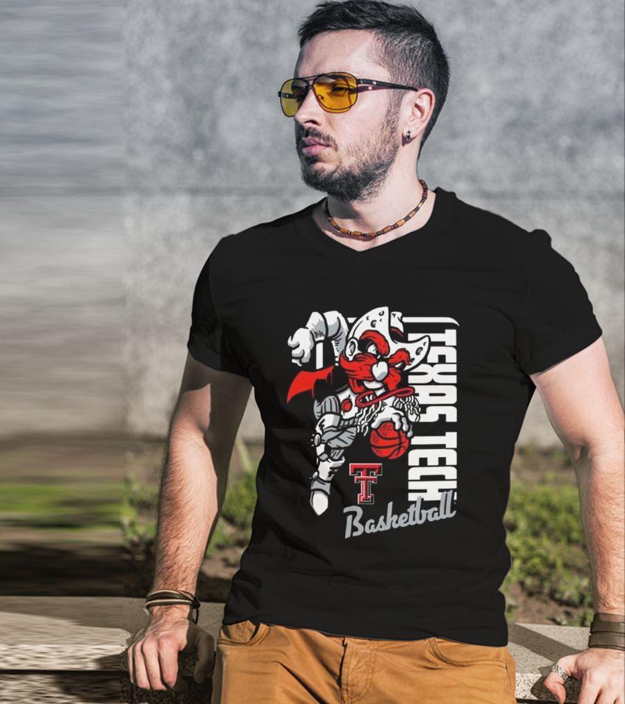 Texas Tech Red Raiders Basketball Mascot Dunk 2025 T-Shirt