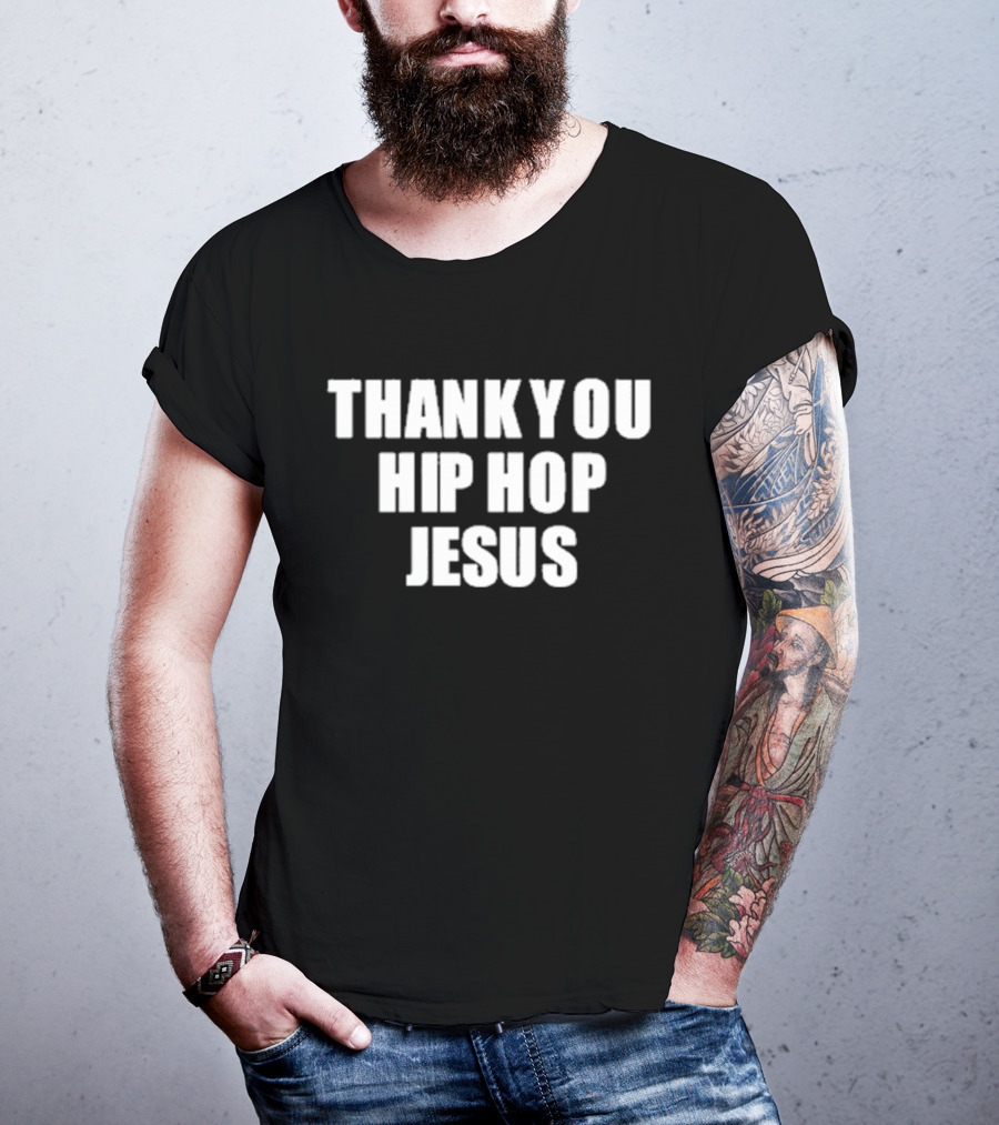 Thank You Hip Hop Jesus Bold Text Statement T-Shirt