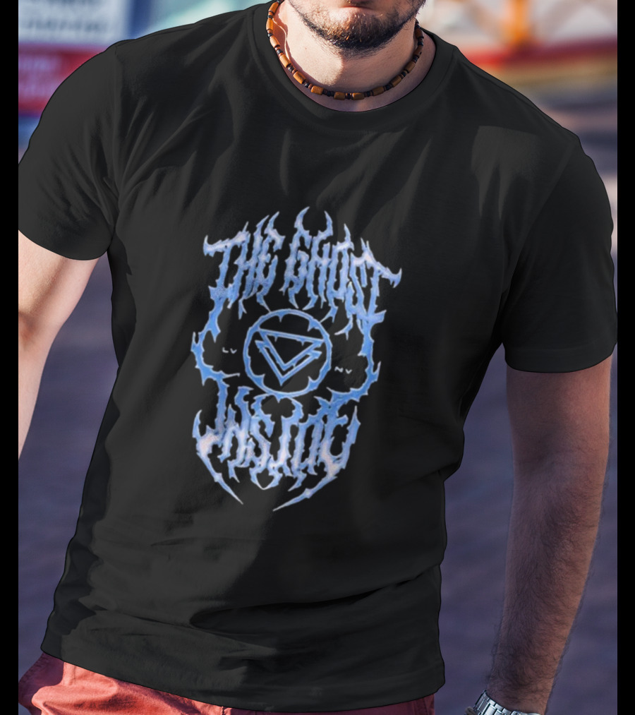 The Ghost Inside Death Metal Band Logo In Blue With Symbol T-Shirt