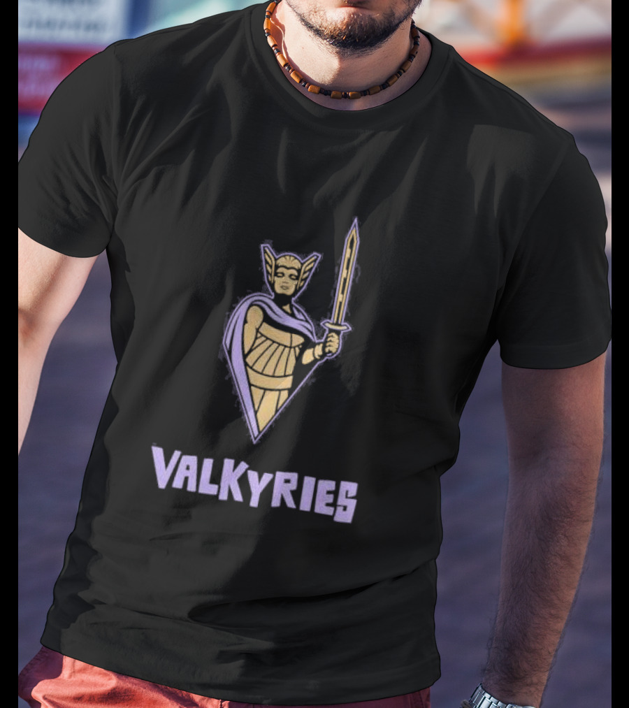 Golden State Valkyries Purple Warrior Sword Icon T-Shirt