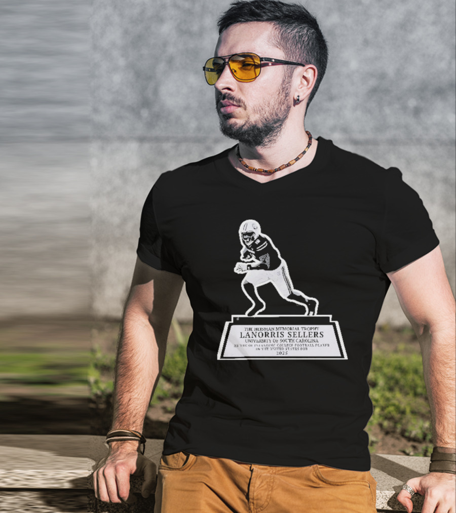 The Heisman Memorial Trophy Lanorris Sellers Football Statue T-Shirt
