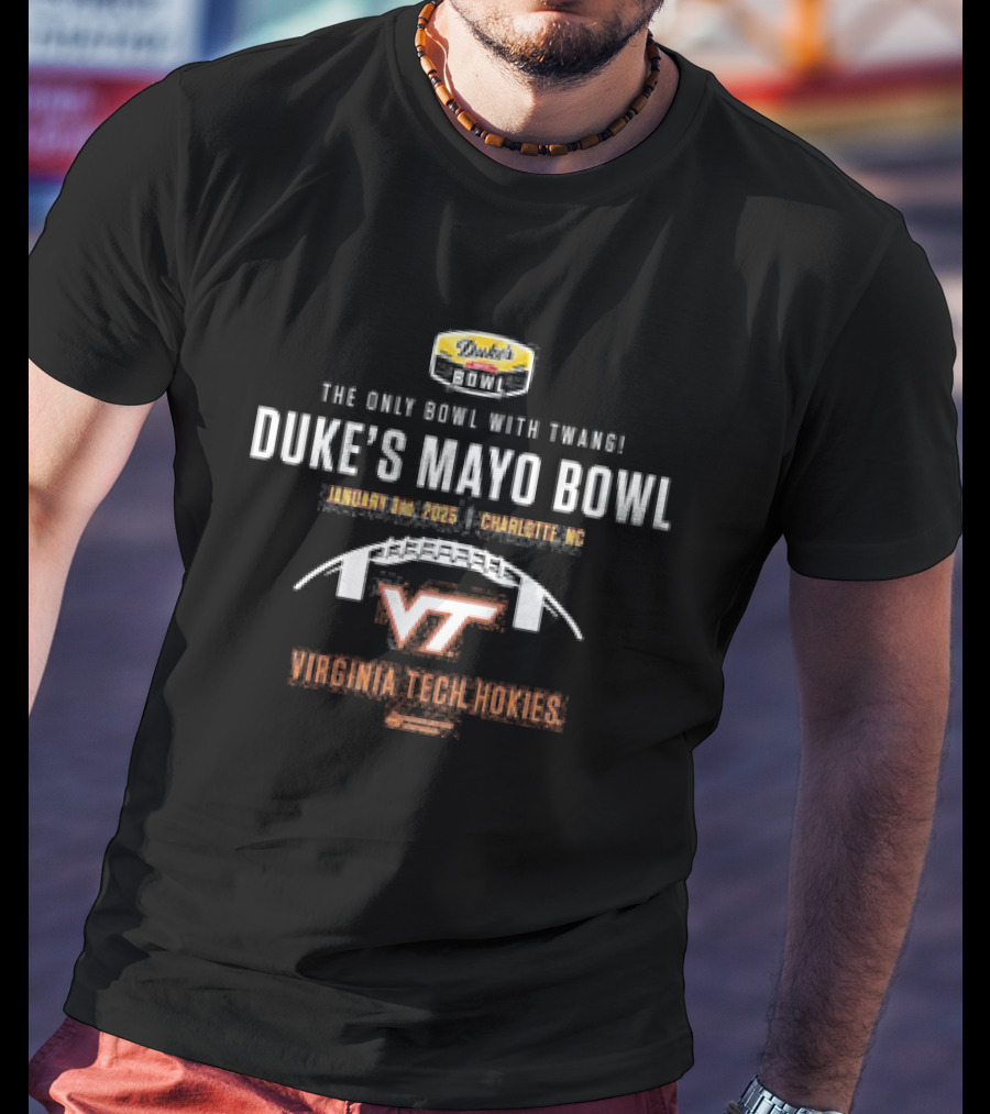 The Only Bowl With Twang Duke’s Mayo Bowl Virginia Tech Hokies 2025 Charlotte NC T-Shirt