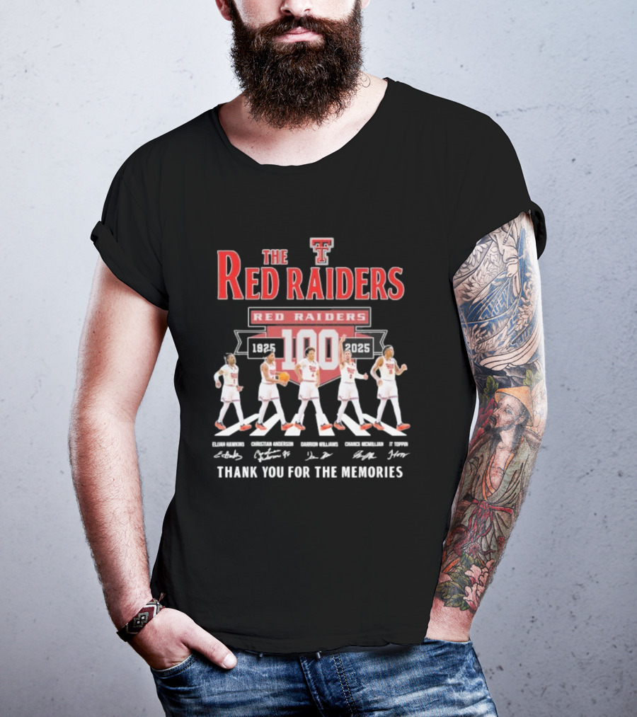 The Red Raiders Abbey Road 100 Years 1925 2025 Thank You For The Memories T-Shirt