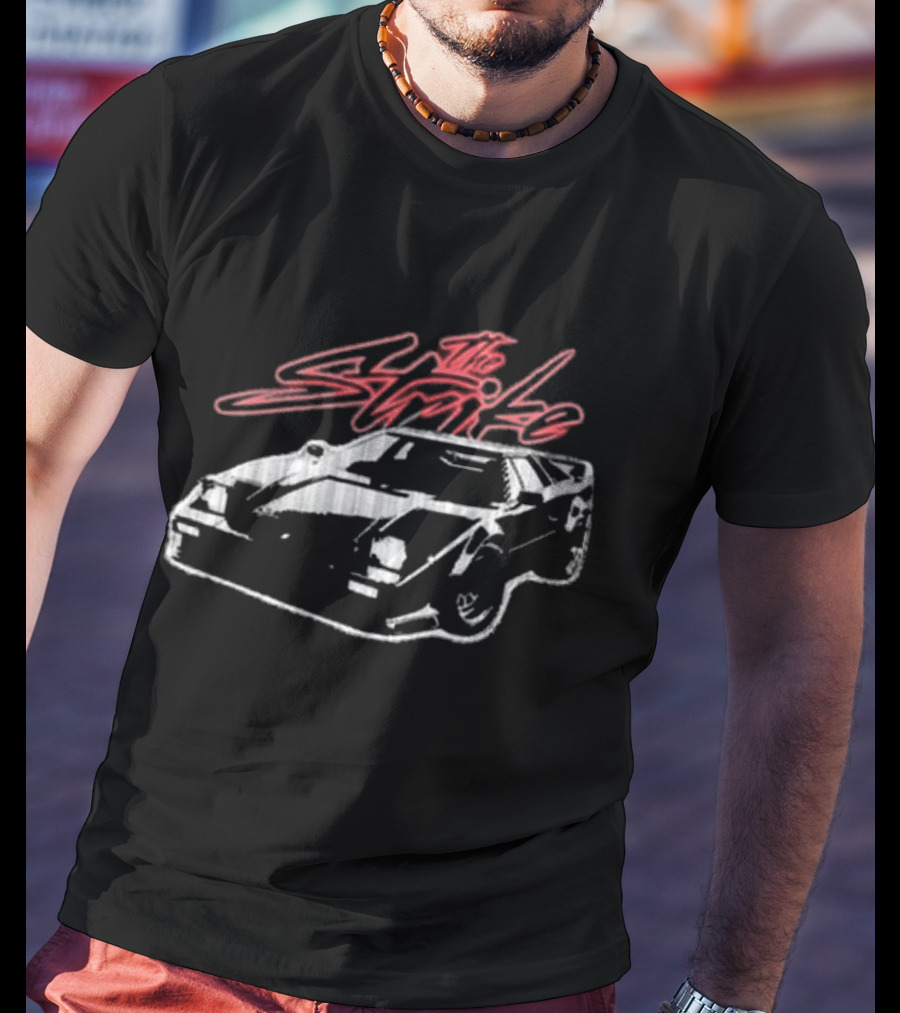 The Strike Sports Car Retro Style Sketch T-Shirt