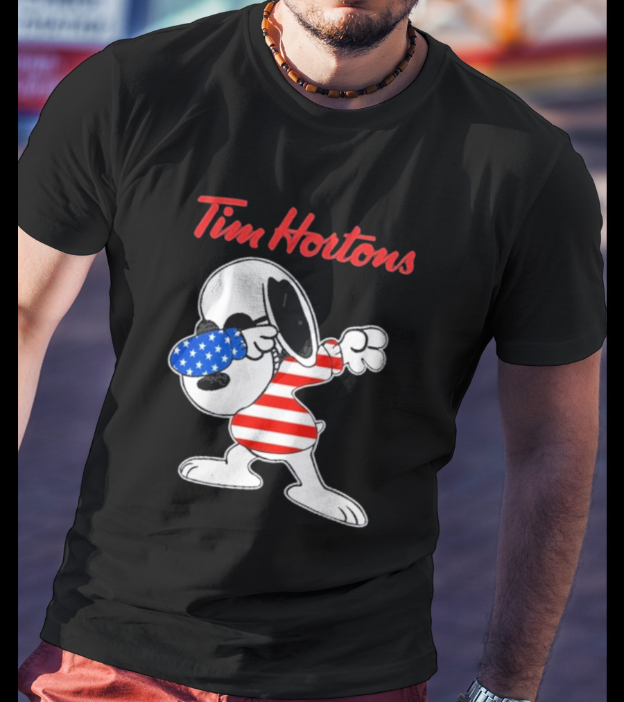 Tim Hortons Snoopy Dabbing American T-Shirt