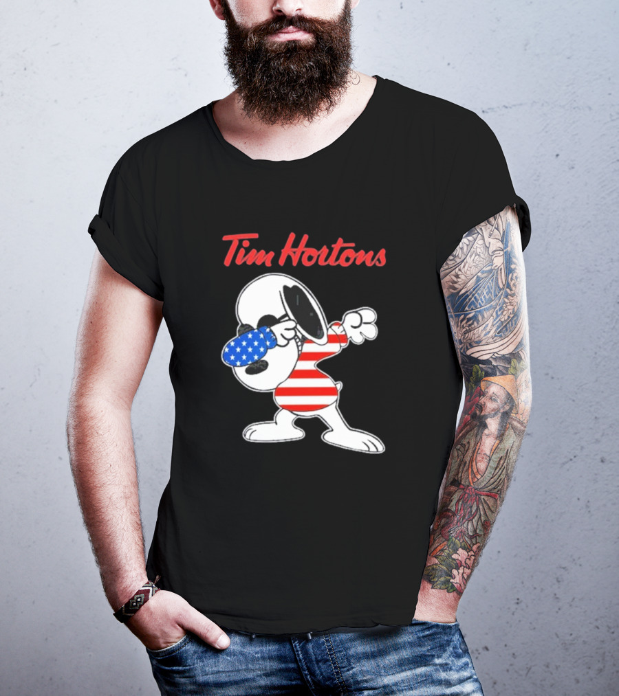 Tim Hortons Snoopy Dabbing American T-Shirt