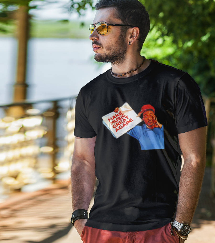 Timbo Land Make Music Great Again Newspaper Character T-Shirt