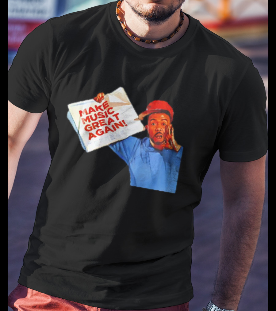 Timbo Land Make Music Great Again Newspaper Character T-Shirt