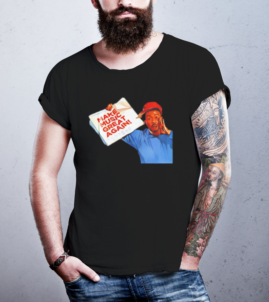 Timbo Land Make Music Great Again Newspaper Character T-Shirt