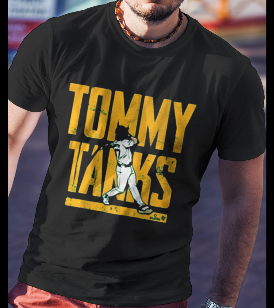 Tommy Tanks Baseball Player Silhouette T-Shirt