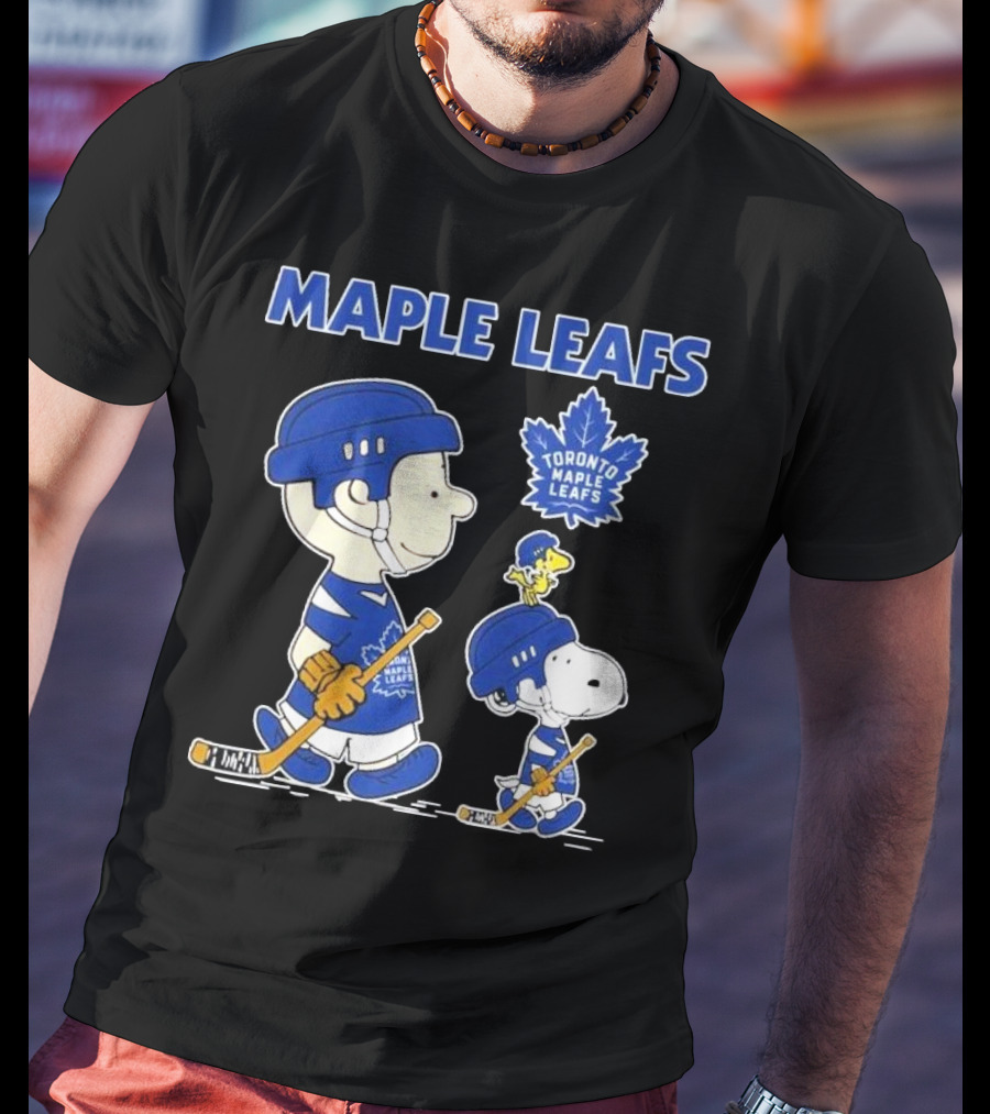 Toronto Maple Leafs Peanuts Snoopy Hockey 2025 Charlie Brown Woodstock T-Shirt