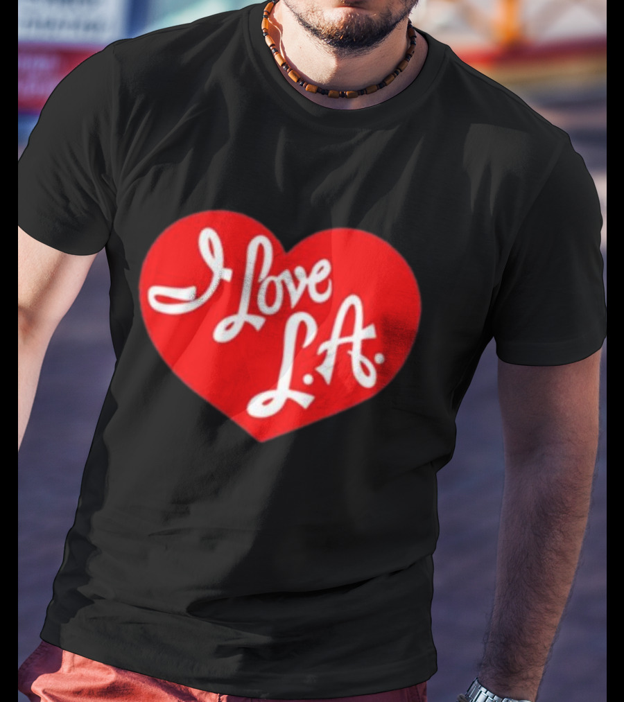 Tourist I Love LA Red Heart Icon T-Shirt