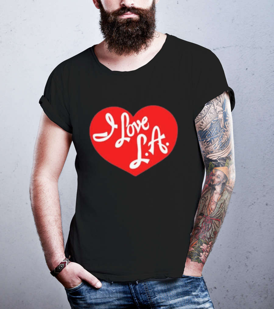 Tourist I Love LA Red Heart Icon T-Shirt