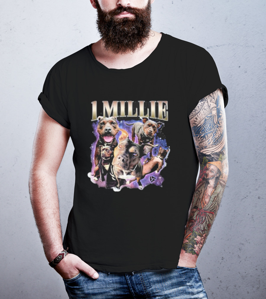 Trent The Traveler 1 Millie Dogs In Purple Cosmic Galaxy T-Shirt