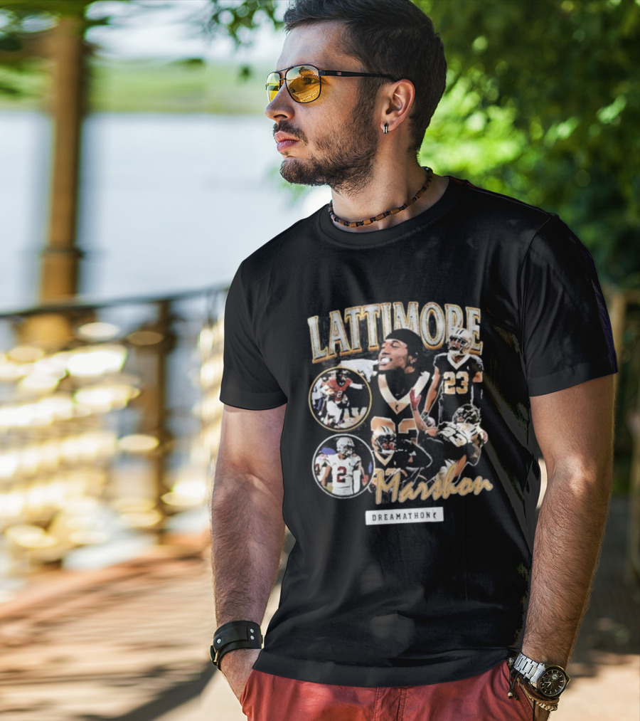 Lattimore Marshon Dreamathon Football Tribute Imagery T-Shirt